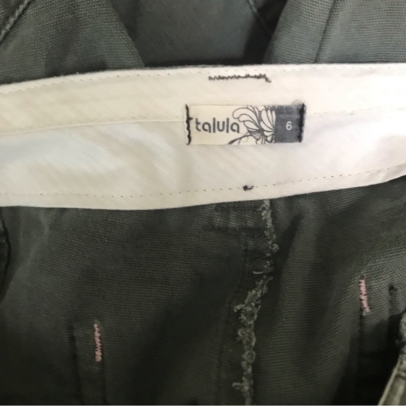 Aritzia Talula Cargo Military Cotton Pants Pockets Straight Leg Jogger Zipper 6 - Picture 7 of 16